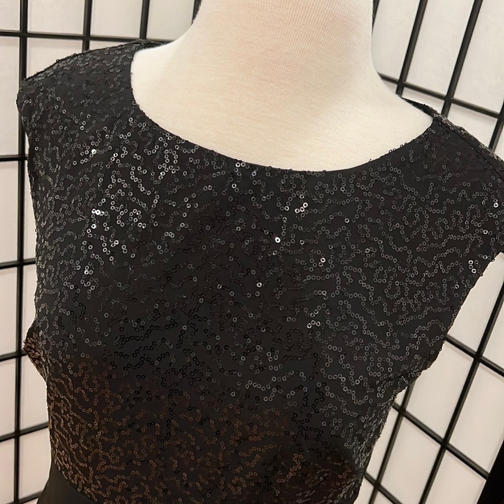 Spense Black Sequin Sleeveless Cocktail Dress NWT  Size 6